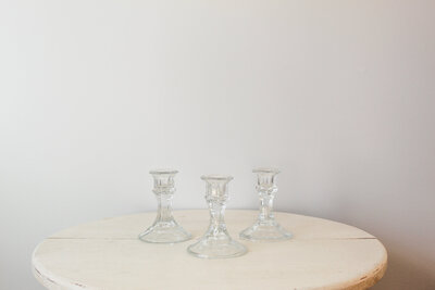 TE Inventory-Clear Glass Elegant Taper Candle Holders 014