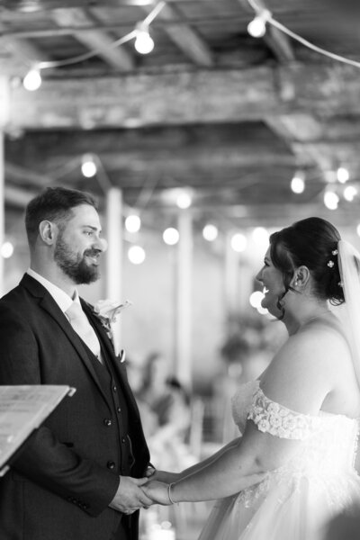 The couple during their Ceremony
