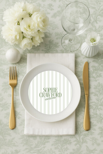 Bar signage for wedding in pastel blue by State of Elliott