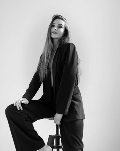 Studio Shoot of a Woman in Suit