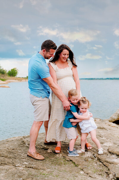 Family after taking photo with Newborn Mckinney Photographer