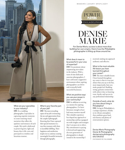 Philadelphia Style Modern Luxury June Issue 2024 Cover - Denise Marie Photography