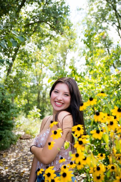 Dexter High School senior with gorgeous sunrise