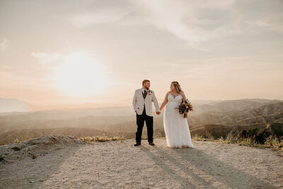 Wedding and Couples intimate Wedding photos with a view