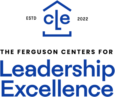 The logo of The Ferguson Centers for Leadership Excellence, representing the organization's mission to develop diverse leaders in the real estate industry through education, mentorship, and career opportunities.