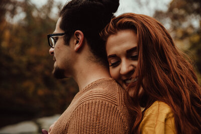 Moody Fall day for engagement session in Olmsted Falls
