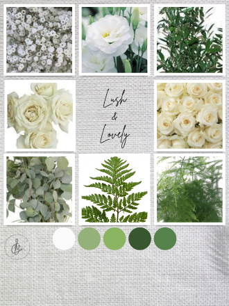 Lush and Lovely colorway weddings collection - Just Bloom'd Weddings is a bespoke wedding and event florist based in Sudbury, MA.