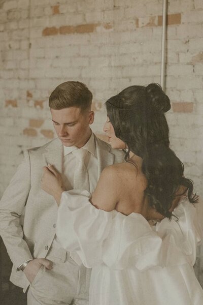 Professional wedding hair artist trial session before wedding day