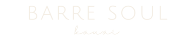 Barre Soul Kauai logo in white