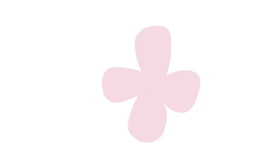 Gentle four-petal flower element for holistic health and motherhood design