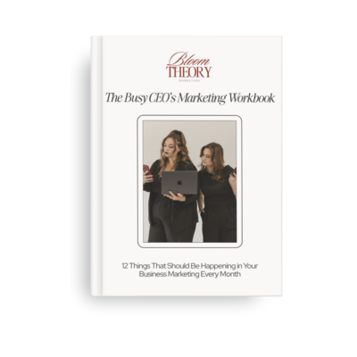 Download The Busy CEO’s Marketing Workbook — a strategic guide to evaluate your marketing, uncover gaps, and see where to save time by outsourcing. Free marketing workbook for CEOs with 12-point checklist and reflection guide to uncover gaps and optimize business marketing