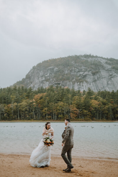 New Hampshire Elopement — Cathedral Ledge and  Echo Lake State Park
