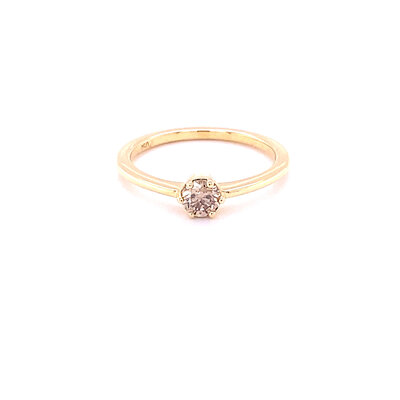 Argyle Champagne Diamond Solitaire Ring
