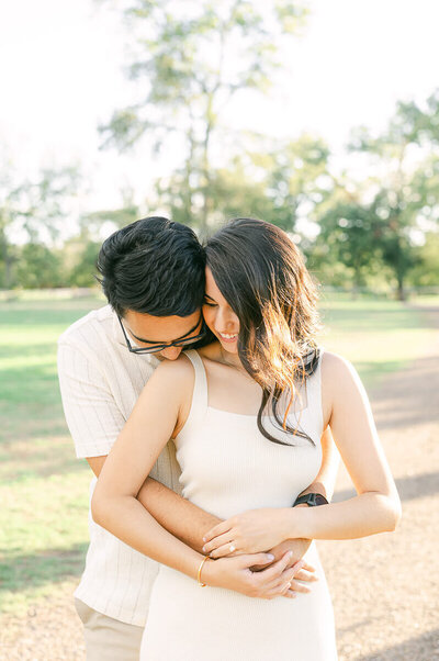 Couple at their Houston engagement photography session