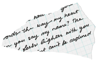 handwritten note for wedding photographer