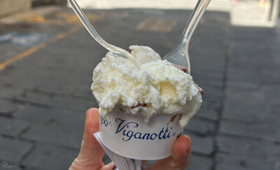 Gelato at Viganotti Romeo in Genoa, Italy