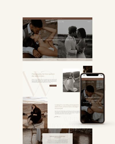 Luxe Showit website template voor fotografen