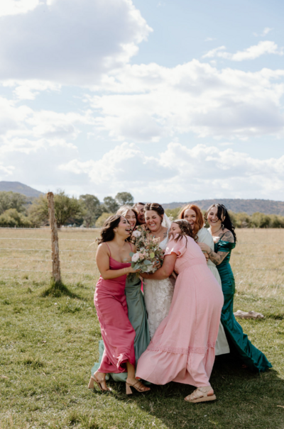 Spring Wedding Day, colorful bridesmaids dresses