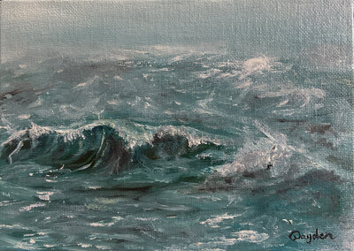 "Storm" original oil painting.