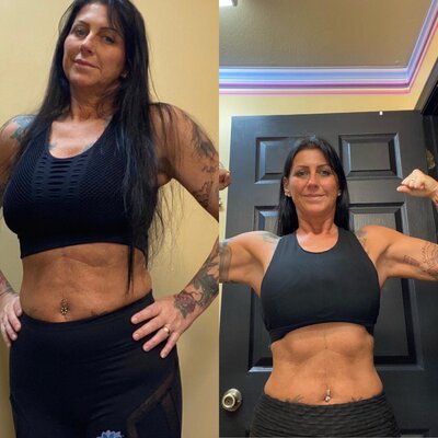 Carey's before and after Shred Program results