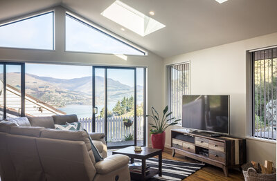 renovated lounge area with view