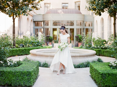 Radiant bride in the Ritz captured by a paris luxury destination wedding photographer