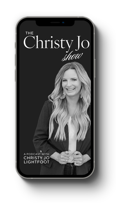 Podcast cover image for The Christy Jo Show, a podcast for female entreprenuers.