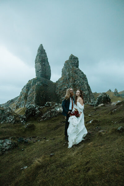 Blue hour Scotland elopement