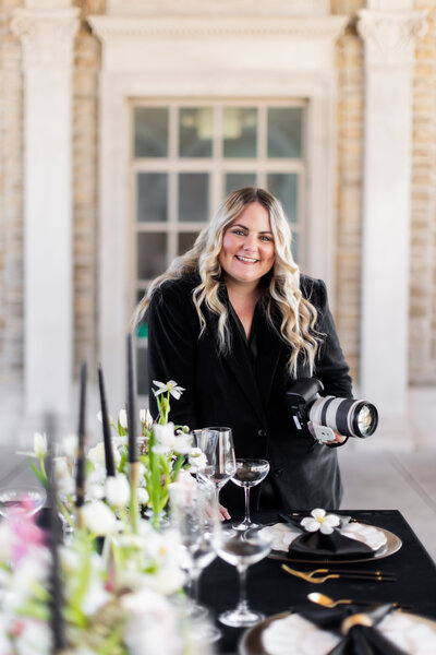 Meet Michelle Jackson, the visionary Owner and Creative Director at Bambino International. This portrait captures her expertise and creative spirit, which have been instrumental in setting industry standards in wedding photography and event styling in Cincinnati and New York City.