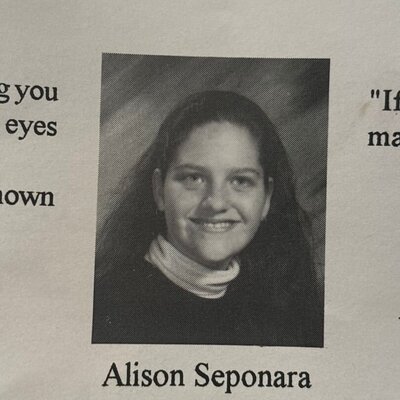 Alison Seponara 8th grade yearbook photo