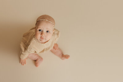 baby girl during child photo session in tampa