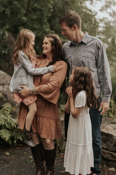Family Photo on rainy day