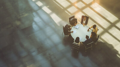 business professionals at a round table