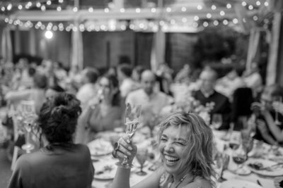 guests enjoying a wedding reception