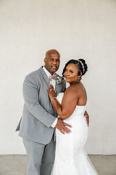 Black Bride and Groom taking their newlywed portraits in Nashville, TN