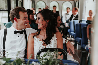 Bride andd groom at Furman University Wedding