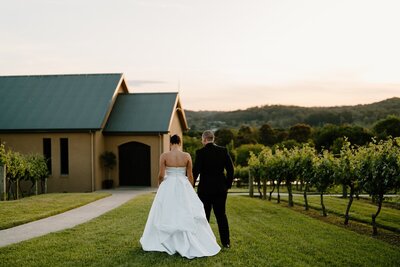 Couple getting married in the vines at Vue on Halcyon Yarra Valley