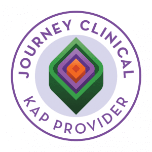Journey Clinical KAP Provider Badge, which links to the Journey Clinical website
