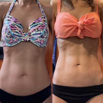 K's before and after Shred Program