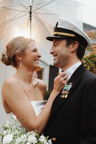 Colorado couple kissing after wedding ceremony