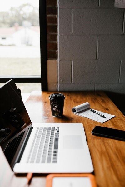 Picture of computer on a desk