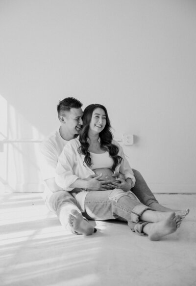 pregnant woman in studio