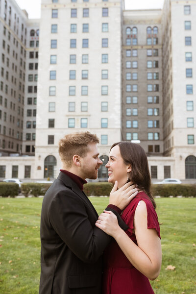 Spring downtown Detroit engagement pictures by Savvy Shoots Photography