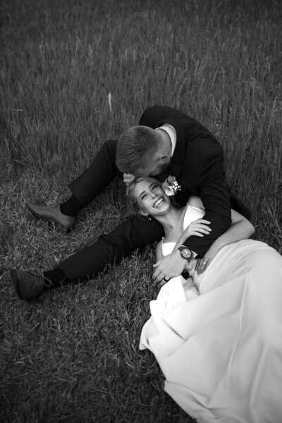 Garden of the gods Elopement couple drinking an IPA