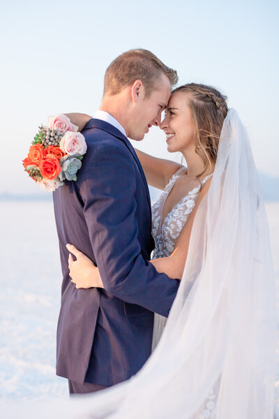 Elopement at the salt flats in utah 