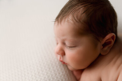 Simple newborn details in studio