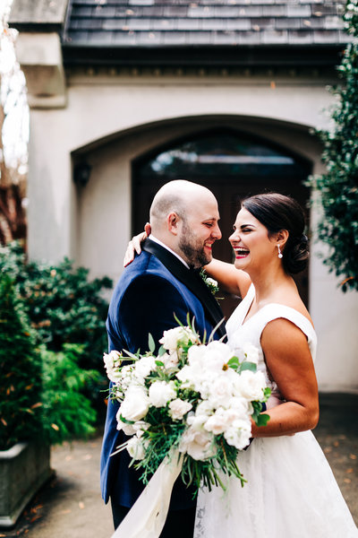 Groom blue suit