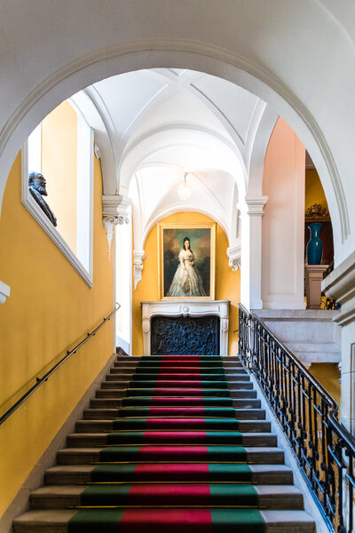 Treppen auf Schloss Bückeburg mit Gemälde