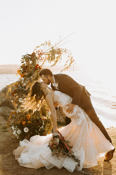 Macayla _ John Earthy Intimate Wedding The Shootout Society Sunset _ Big Sur_ California _ Michelle Allan Photography 85