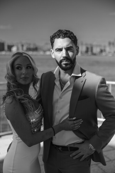 Sunflower field engagement photo